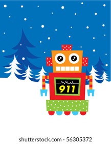 Robot christmas greeting