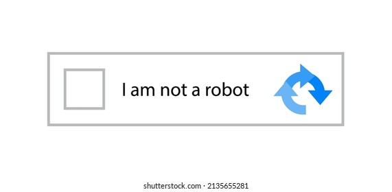 Robot Code. Captcha And Recaptcha Button. Captcha Test Password. Turing Web Technology. Icon For Computer, Website And Internet. Login Icon. Vector.