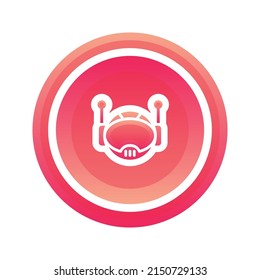 robot coin gradient logo design modern template icon
