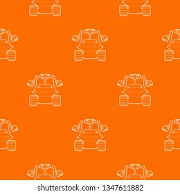 Robot collector pattern vector orange for any web design best