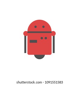 robot colored icon. Element of web icon for mobile concept and web apps. Colored isolated robot icon can be used for web and mobile. Premium icon on white background