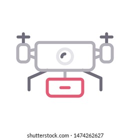 robot colour line vector icon