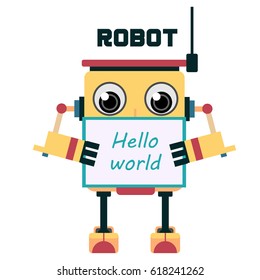 robot concept character present illustration vector collection