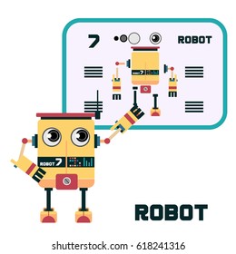 robot concept character present illustration vector collection
