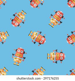 robot concept flat icon,eps10 seamless pattern background