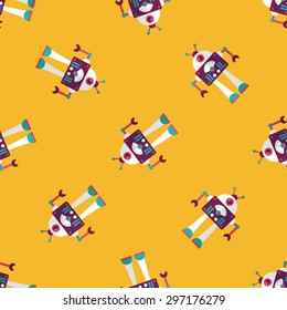 robot concept flat icon,eps10 seamless pattern background