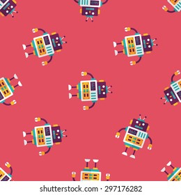 robot concept flat icon,eps10 seamless pattern background