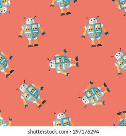 robot concept flat icon,eps10 seamless pattern background