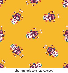 robot concept flat icon,eps10 seamless pattern background