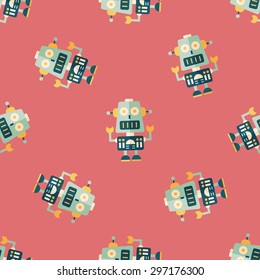 robot concept flat icon,eps10 seamless pattern background