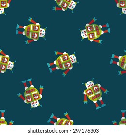 robot concept flat icon,eps10 seamless pattern background
