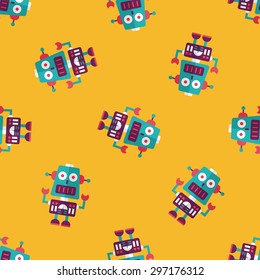 robot concept flat icon,eps10 seamless pattern background