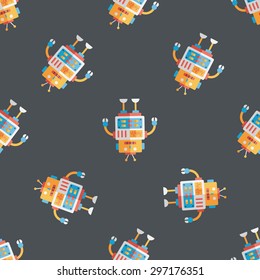 robot concept flat icon,eps10 seamless pattern background