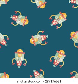 robot concept flat icon,eps10 seamless pattern background