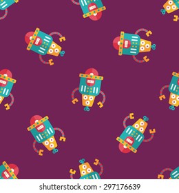 robot concept flat icon,eps10 seamless pattern background
