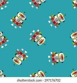 robot concept flat icon,eps10 seamless pattern background