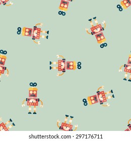 robot concept flat icon,eps10 seamless pattern background