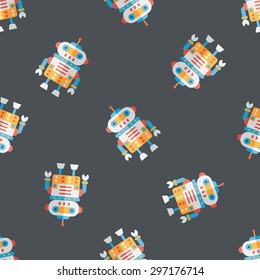 robot concept flat icon,eps10 seamless pattern background
