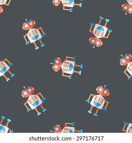 robot concept flat icon,eps10 seamless pattern background