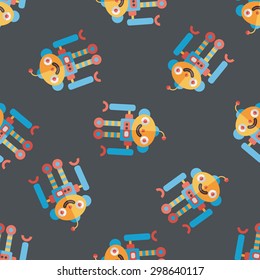 robot concept flat icon,eps10 seamless pattern background