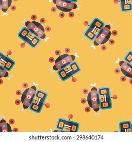robot concept flat icon,eps10 seamless pattern background