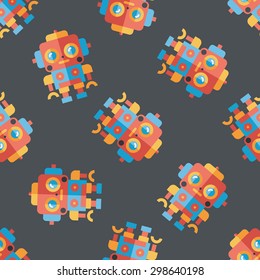 robot concept flat icon,eps10 seamless pattern background