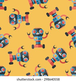robot concept flat icon,eps10 seamless pattern background
