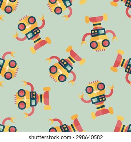 robot concept flat icon,eps10 seamless pattern background