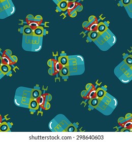robot concept flat icon,eps10 seamless pattern background
