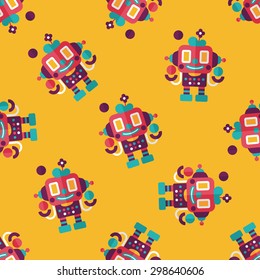 robot concept flat icon,eps10 seamless pattern background