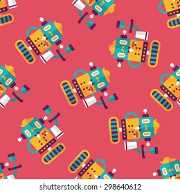 robot concept flat icon,eps10 seamless pattern background