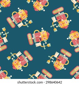 robot concept flat icon,eps10 seamless pattern background