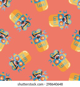 robot concept flat icon,eps10 seamless pattern background