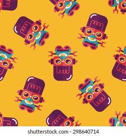 robot concept flat icon,eps10 seamless pattern background