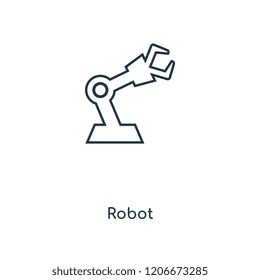 Robot concept line icon. Linear Robot concept outline symbol design. This simple element illustration can be used for web and mobile UI/UX.