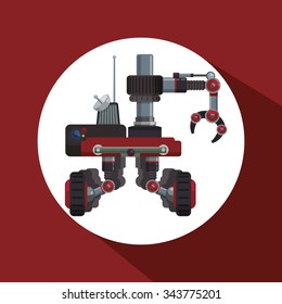 Robot concept and technology design, vector illustration 10 eps graphic.