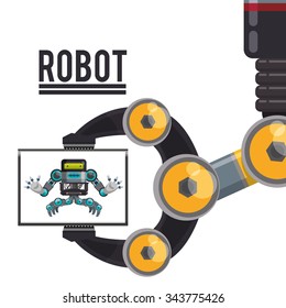 Robot concept and technology design, vector illustration 10 eps graphic.