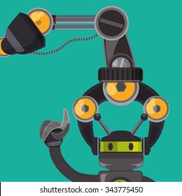 Robot concept and technology design, vector illustration 10 eps graphic.