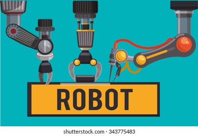 Robot concept and technology design, vector illustration 10 eps graphic.