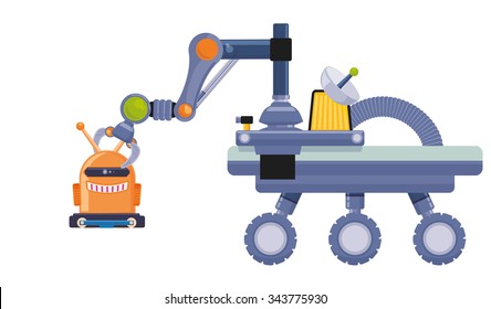Robot concept and technology design, vector illustration 10 eps graphic.