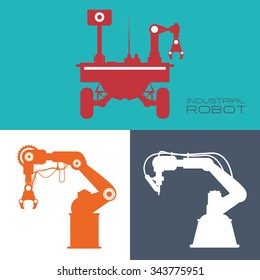 Robot concept and technology design, vector illustration 10 eps graphic.