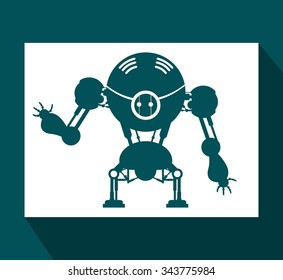 Robot concept and technology design, vector illustration 10 eps graphic.