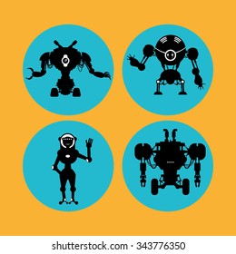 Robot concept and technology design, vector illustration 10 eps graphic.