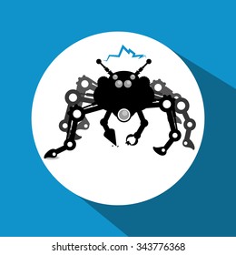 Robot concept and technology design, vector illustration 10 eps graphic.
