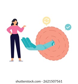 Ilustração de vetor de conexão robótica que pode facilmente modificar ou editar
