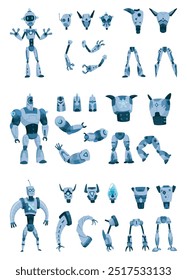 Robot constructor Peças e sprites especificamente projetados para projetos de animação e uso