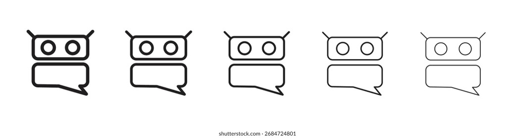 Robotergespräch, Symbol, Vektorgrafik einzeln