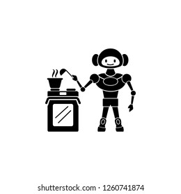 robot cook icon. Element of home robot icon for mobile concept and web apps. Detailed robot cook icon can be used for web and mobile