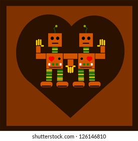 robot couple romance design