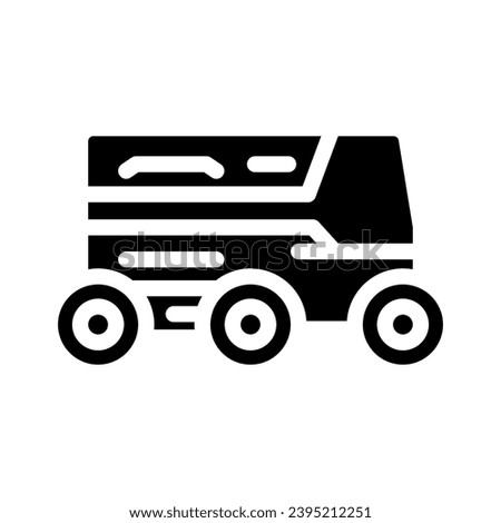 robot courier autonomous delivery glyph icon vector. robot courier autonomous delivery sign. isolated symbol illustration